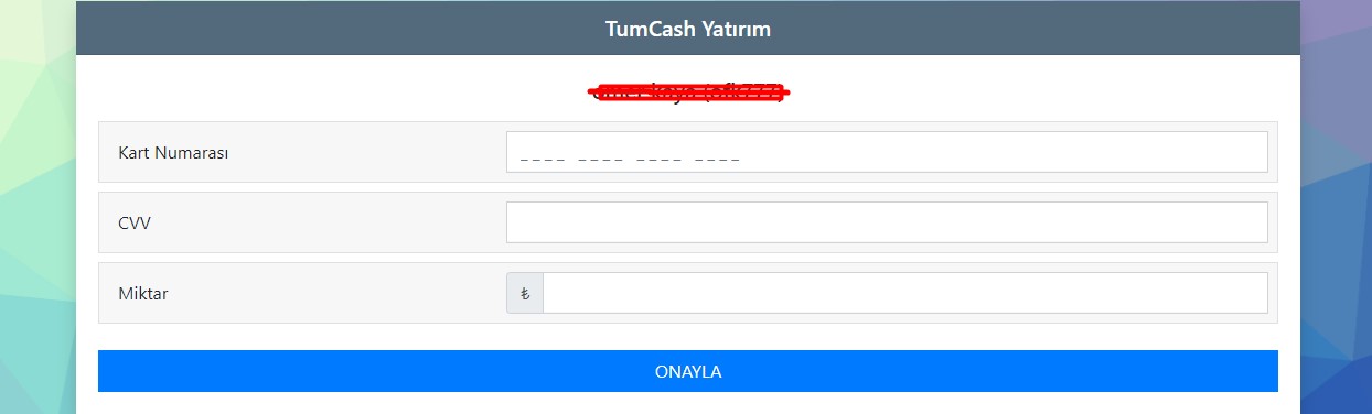 TumCash Ödeme Yöntemi